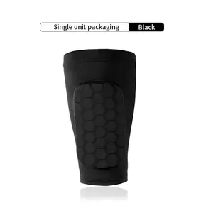 Single Shin Guard, Short Anti-Slip Compression Sleeve with Honeycomb Pad, Breathable Soccer Shin Pads for Kids, Teens & Adults, Football Accessories