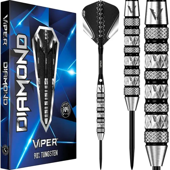 Viper Diamond 90% Tungsten Steel-Tip Darts with Dartboard Stand, Sports & Outdoor Leisure Recreation Darts Equipment, Performance, Durability