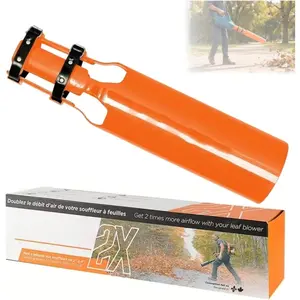 Leaf Blower Air Booster, Air Flow Booster for Blower, Turbo Nozzle Extension Boosts Speed & Power, Leaf Blower Attachment Fits 2-4 Inch Blowers for Yard, Lawn, and Driveway Cleanup