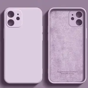 Luxury original liquid silicone phone case for iPhone 16 14 15 13 12 11 Pro Max Mini X XR XS 7 8  Plus Shockproof Soft Case