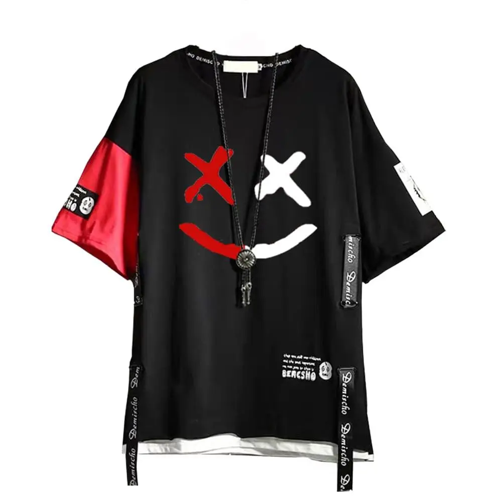 Men’s T-Shirts Techwear Japanese Streetwear Hip Hop Short Sleeve Shirts for Men Casual Style Tee Casual Summer Clothes