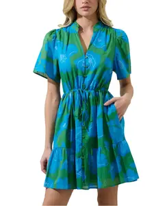 Rori Floral Amo Button Mini Dress - Stylish Design with Floral Details and Button Detail