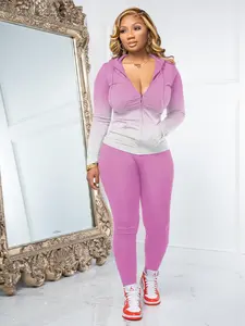 USBoutiqueCHIC Women's Curve-Hugging Fleece Set | Slim Fit Hoodie & Joggers for Fall Winter, Cozy Yet Chic Loungewear