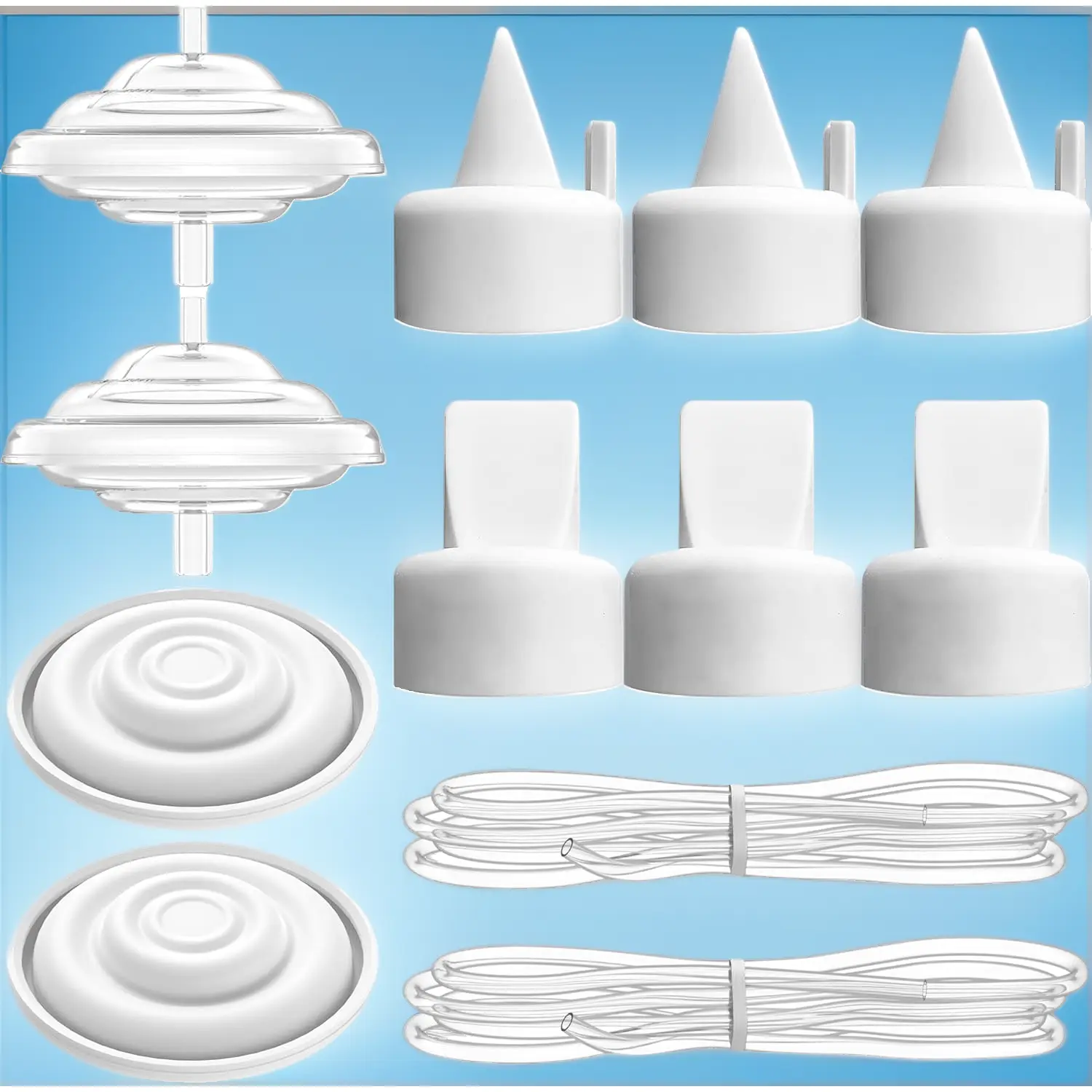 Spectra Pump Repair Replacement Kit - 10 PCS Functional Set, Includes Valves, Duckbills, Backflow Protectors, Tubes, Membranes, Compatible with Spectra S1, S2, 9 Plus, Synergy Gold