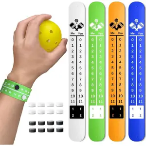 Portable Pickleball Score Keeper Wristband, Scoreboard Counter Scorekeeping Tracker for All Sports and Yard Games, 4/8 Pack Available