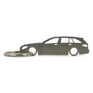 C63 Wagon AMG W205 Silhouette Keychain