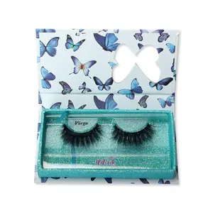 Charmanty Volumized False Eyelashes, Full Volume Mink Lashes with C Curl, Ruffle Curly Fluffy Natural Effect, Reusable Durable Lightweight Lash Extensions, Eyelashes Extensions for Makeup Cosmetics