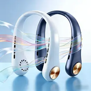Portable Neck Fan, Quick Cooling Personal Fan, 360 Degree Cool, 5 Speed Settings, Multiple Outlets, Hanging Design, Rechargeable USB Powered, Rechargeable Wearable Fan