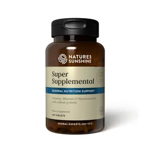Nature's Sunshine Super Supplemental 120 Tablets with Vitamins Minerals Amino Acids Herbs & Veggie Powders for Overall Health Support