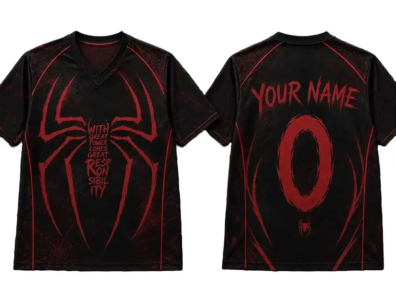 Custom Spider Sports Jersey Personalized Name Number Dark Hero Athletic Jersey Unisex Performance Team Shirt TM