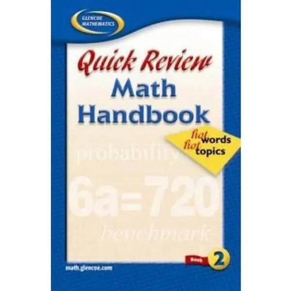 USED Book - Quick Review Math Handbook: Hot Words, Hot Topics, Book 2, Student Edition by McGraw-Hill (Hardcover) - english