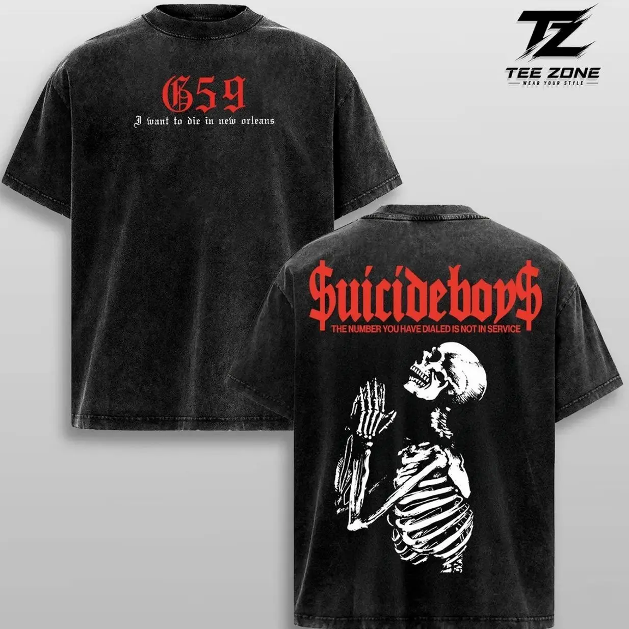 Retro 90s Suicideboys The Number You Have Dialed is Not in Service Two Sided T-Shirt, Vintage Pop Music Graphic, Oversized Heavyweight Tee for Men Women, Old School Hip Hop Apparel, Nostalgic Concert Fan Gift LM4