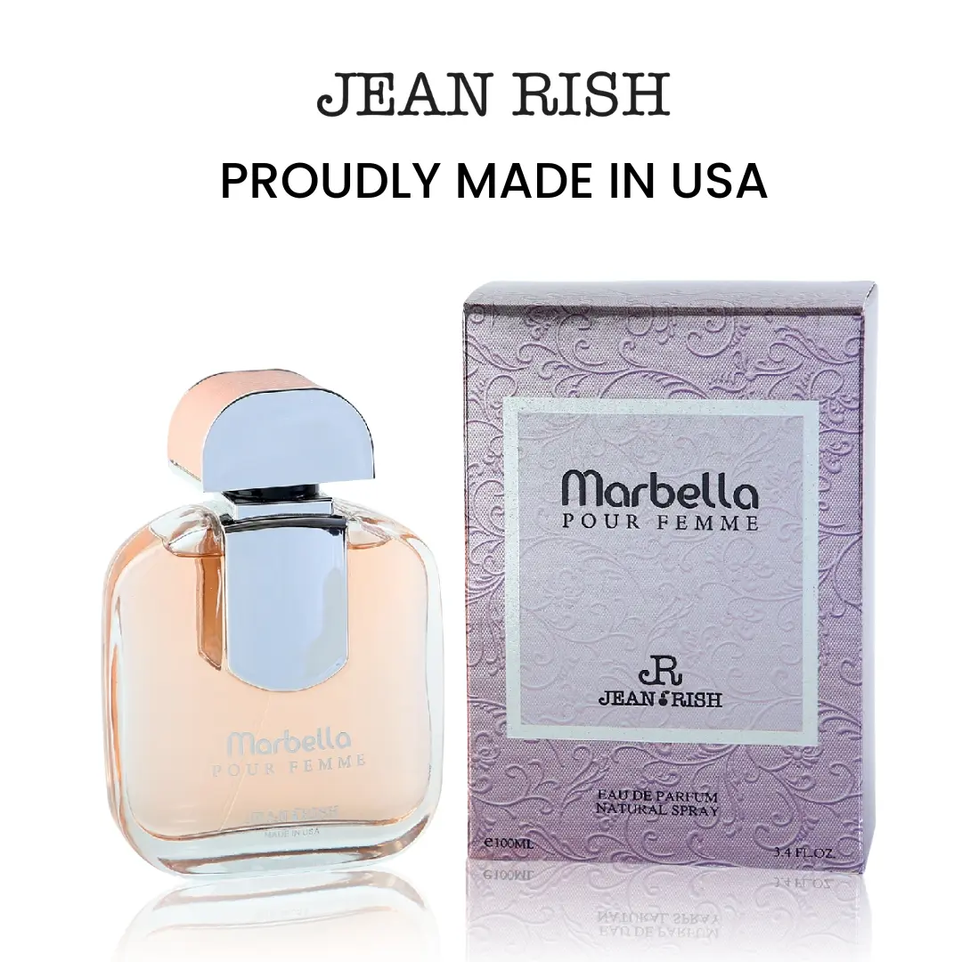 Marbella, Jean Rish, Women Perfume, Eau De Parfum (3.4 Fl Oz / 100ml) with Pear-Jasmine-Vanilla, Long Lasting and Luxury Fragrance, Made in USA