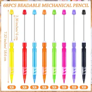 (1) Premade Beaded Plastic Mechanical Pencil with Focal