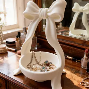 Elegant Butterfly Knot Storage Tray, Trendy Ring Key Holder, Decoration Ring Holder, Home Decor Jewelry Box Display, 3D Printed Accessories Organizer