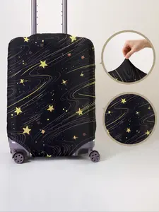 Starry Sky Pattern Luggage Protector, Casual Dust-proof Versatile Travel Accessories, Elastic Luggage Cover for Women & Men, Durable Travel Accessory