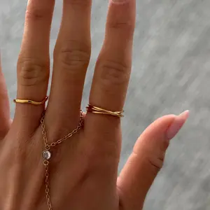 EVRY JEWELS Gold or Silver Plated Stainless Steel Women's Hypoallergenic Unbreakable Ring