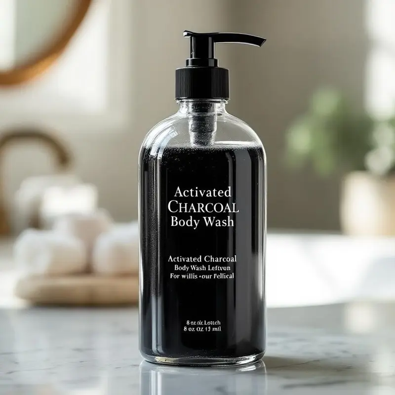 Pursuit by Brittany Ashley Detox & Clarify Vegan Body Wash - Activated Charcoal, Peppermint/Lavender/Tea Tree Scents - Daily Body Care Cleanser, All