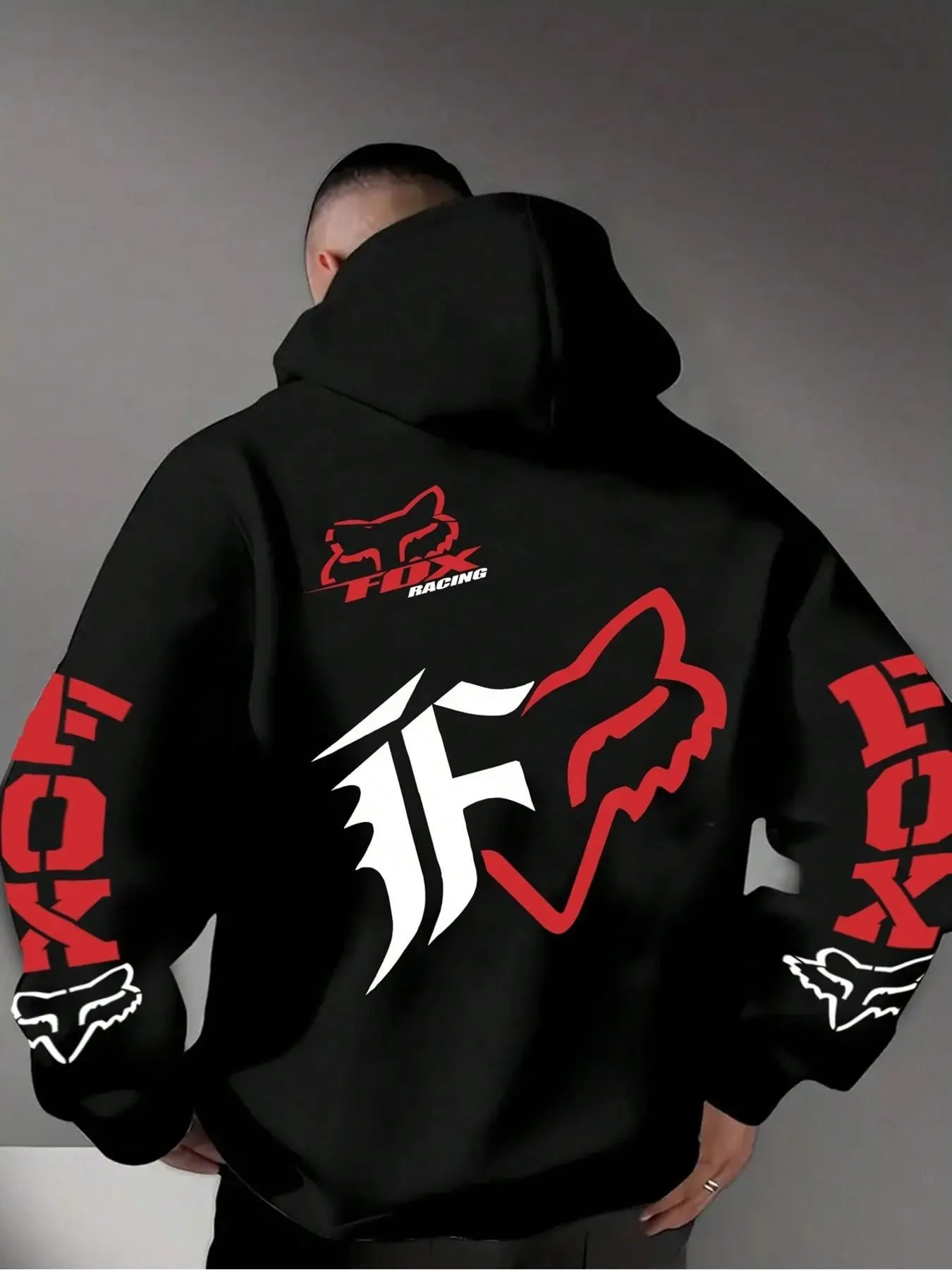 Sport Themed Hooded Sweatshirt for Outdoor Lovers, Warm Breathable Cotton Blend, Loose Fit for Fall & Winter Casual Wear
