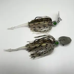Crappie Blade Ripper Custom Made DIRECT CONNECT Bladed Jig 2 PACK - 3/8oz or 1/2oz with Sharp VMC Hooks, Custom Skirts & Trailers, Includes Two Jigs & Two Trailers freshwater fishing big bass pro