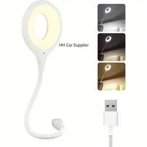 1Pcs Voice Control USB Reading Flexible Gooseneck Led Light for Bedside Reading Soft Night Light Smart Voice Activation for Bedroom Office and Study Use
