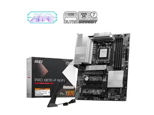 MSI PRO X870-P WIFI ATX AM5 Motherboard, USB 4.0, 4x SATA 6Gb/s, AMD Wi-Fi 7,USB 4.0