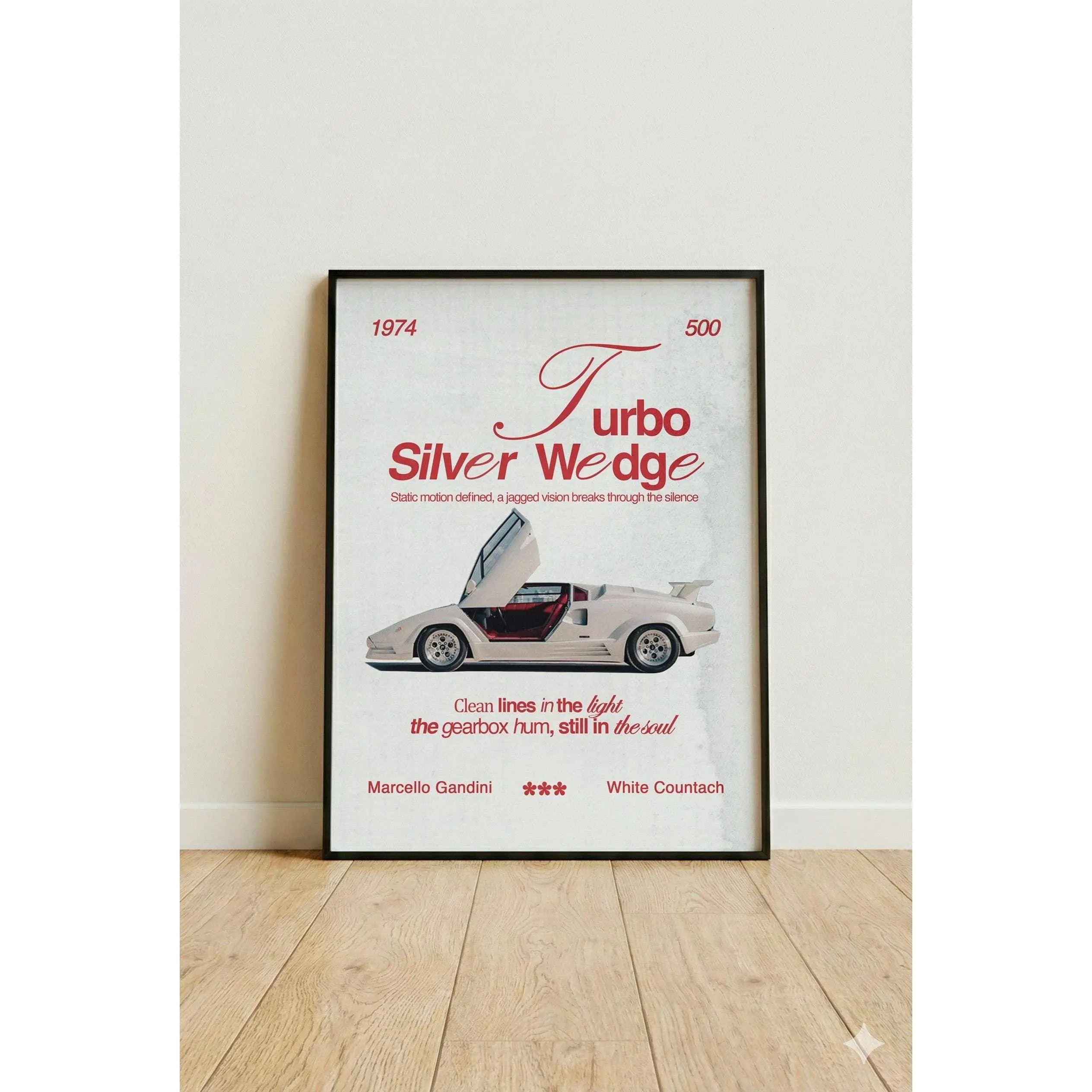 [Racing Decor - Sale Up To 40%] [Unframe] Lamborghini Countach Poster, Marcello Gandini Car Print, Vintage Supercar Wall Art, Retro Automotive Decor, Car Enthusiast Gift