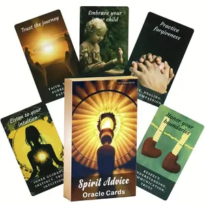 Spirit Advice Oracle Card Game, 1 Box Spirit Advice Message Card, Card Game for Party, Family, Friends, Fun Game for Party, Affirmations Card Decks, Party Game Cards