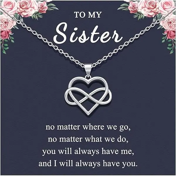 Gift Sister Gifts, Sister Gifts from Sister, Sister Necklace Jewelry Presents for Sister Birthday Valentine's Day
