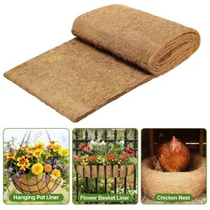 Coco Liner Roll Coconut Fiber Mat, Ideal for Hanging Baskets, Hanging Flower Pots, Planter Window Box, Garden Decoration, Garden Accessories, Animal Pet Pad Liner, Garden Supplies