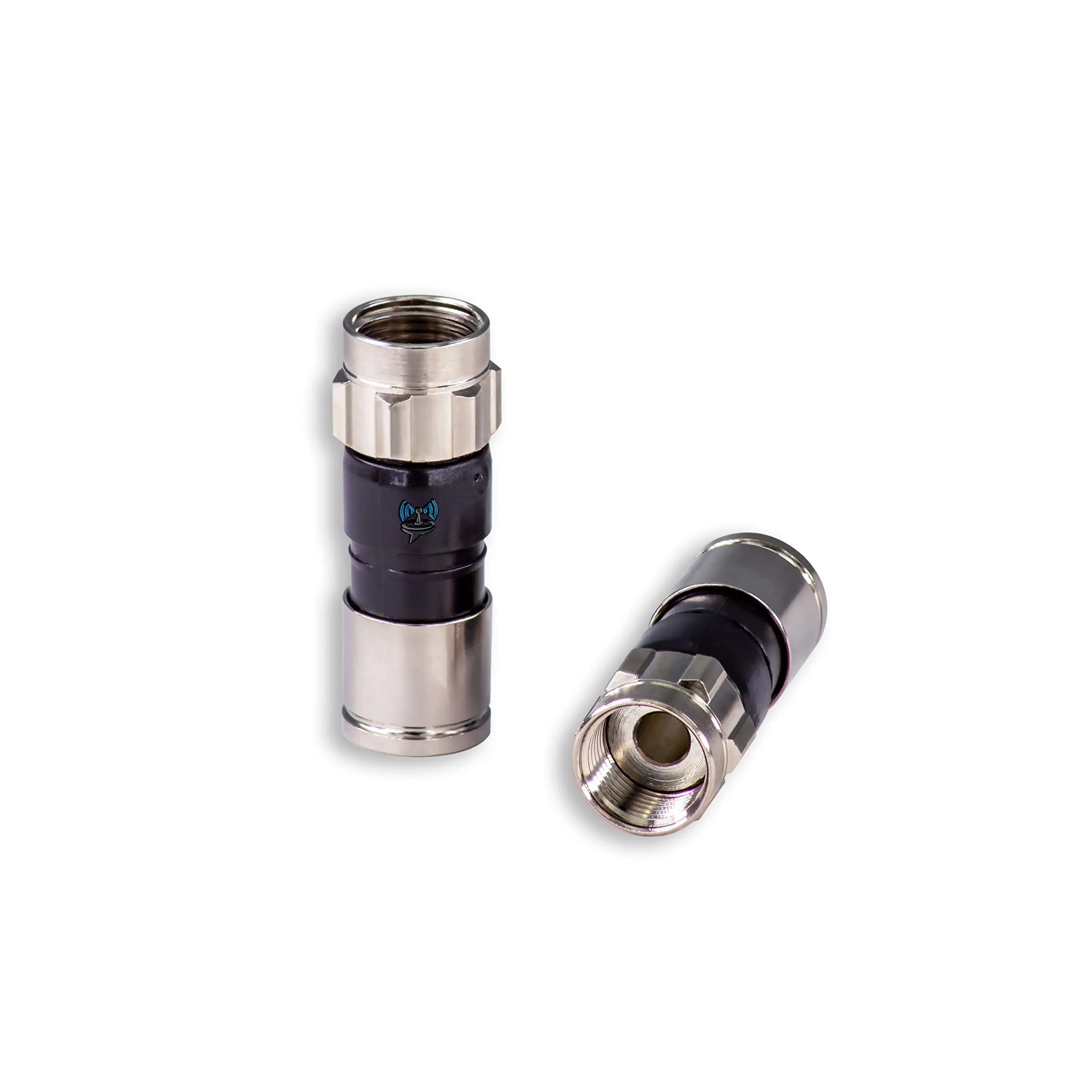 SatelliteSale Indoor/Outdoor Fittings Coaxial Connectors for RG-6 Coax Cables Pack of 4 Pcs