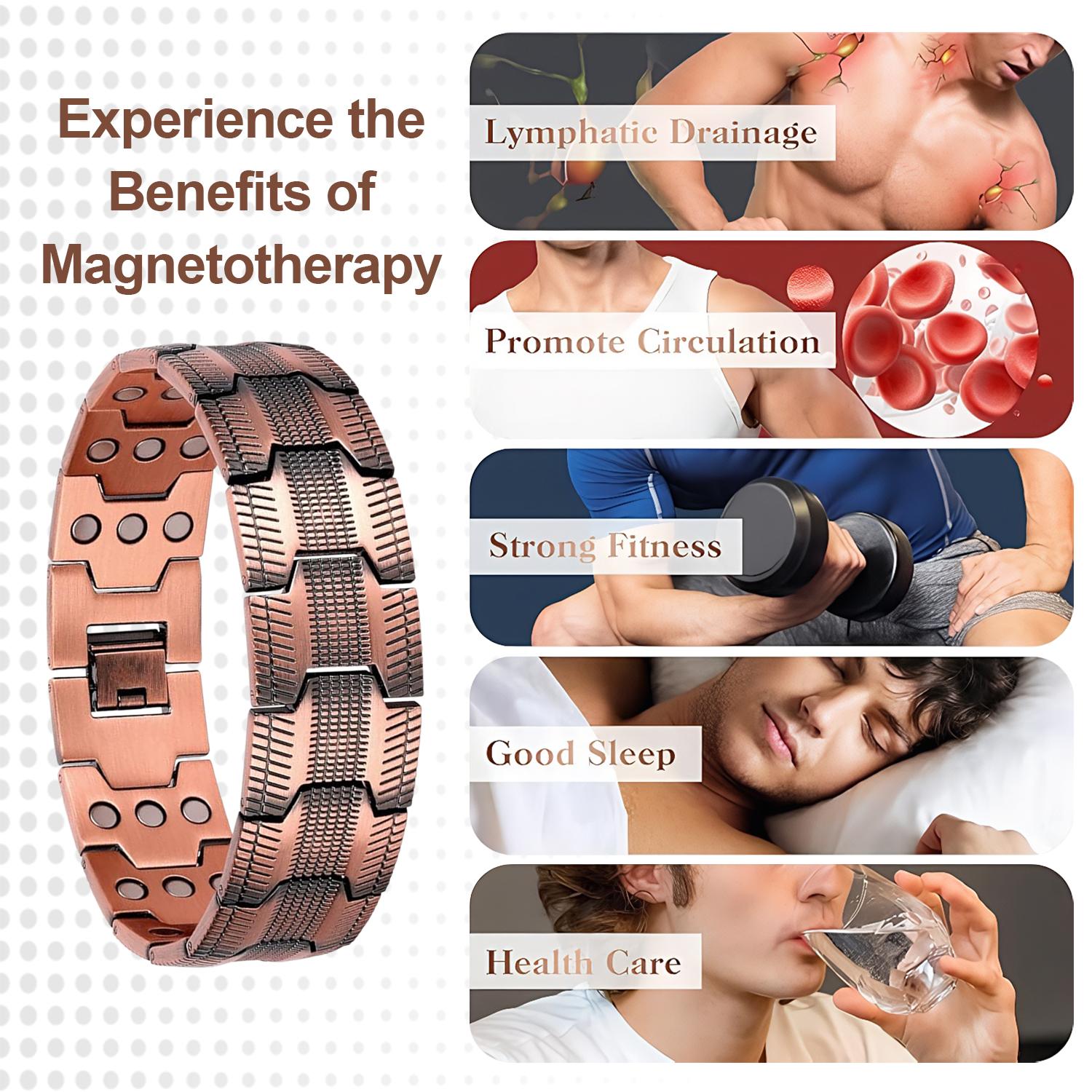 Copper Bracelet for Men, Pure Copper Magnetic Bracelet for Men – 3500 Gauss Magnets, Stylish Wellness Gift for Him, Relieve Fatigue & Boost Energy, is a jewelry magnetic bracelet for daily wear
