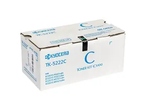 Kyocera Tk5222c Toner Cartridge, F/ 5021/5521, 1200 Page Yield, Cyn