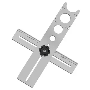 Ceramic Tile Hole Locator Adjustable Universal Marble Glass Ceramic Floor Drilling Tool Positioning Gauge Punch Drill Bit Holder Home Hardware