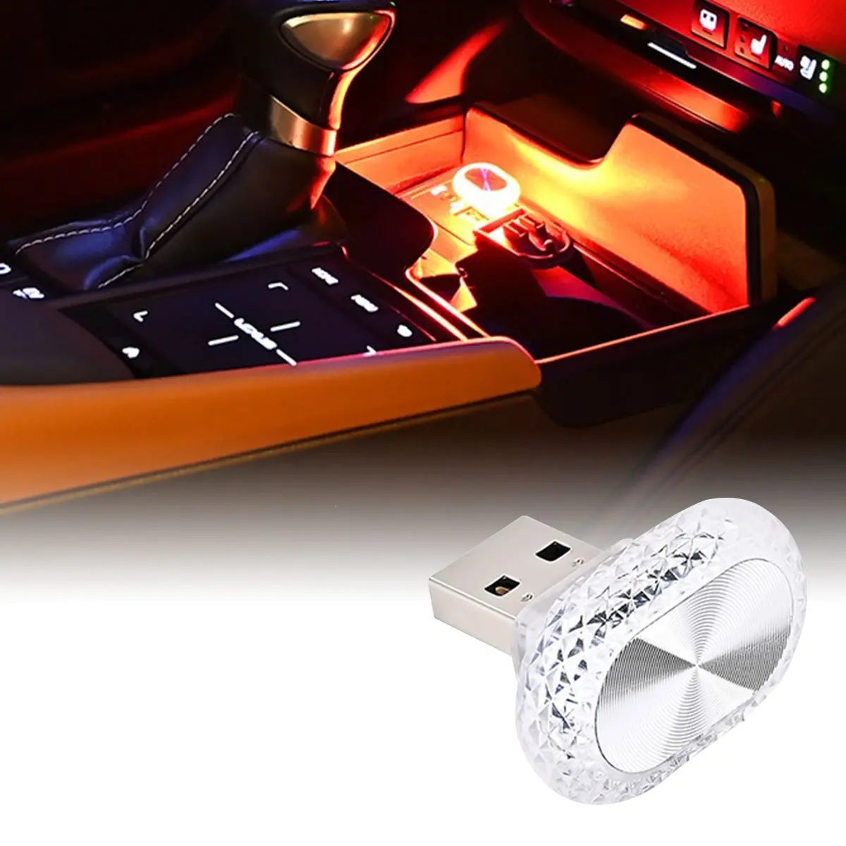 USB High Brightness Neon Light Mini Auto Decorative Light, LED Ambient Light Plug and Play Universal Car Interior Home Light