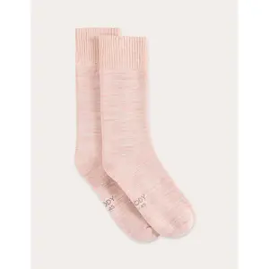 Chunky Bed Socks - Dusty Pink Marl