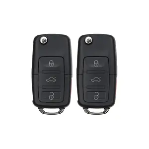 KEYS4LESS Replacement Flip Key Fob for Volkswagen Tiguan 2014 Fcc NBG010180T Part Number 5K0837202 5K0837202AK 5K0837202AE Pack of 2