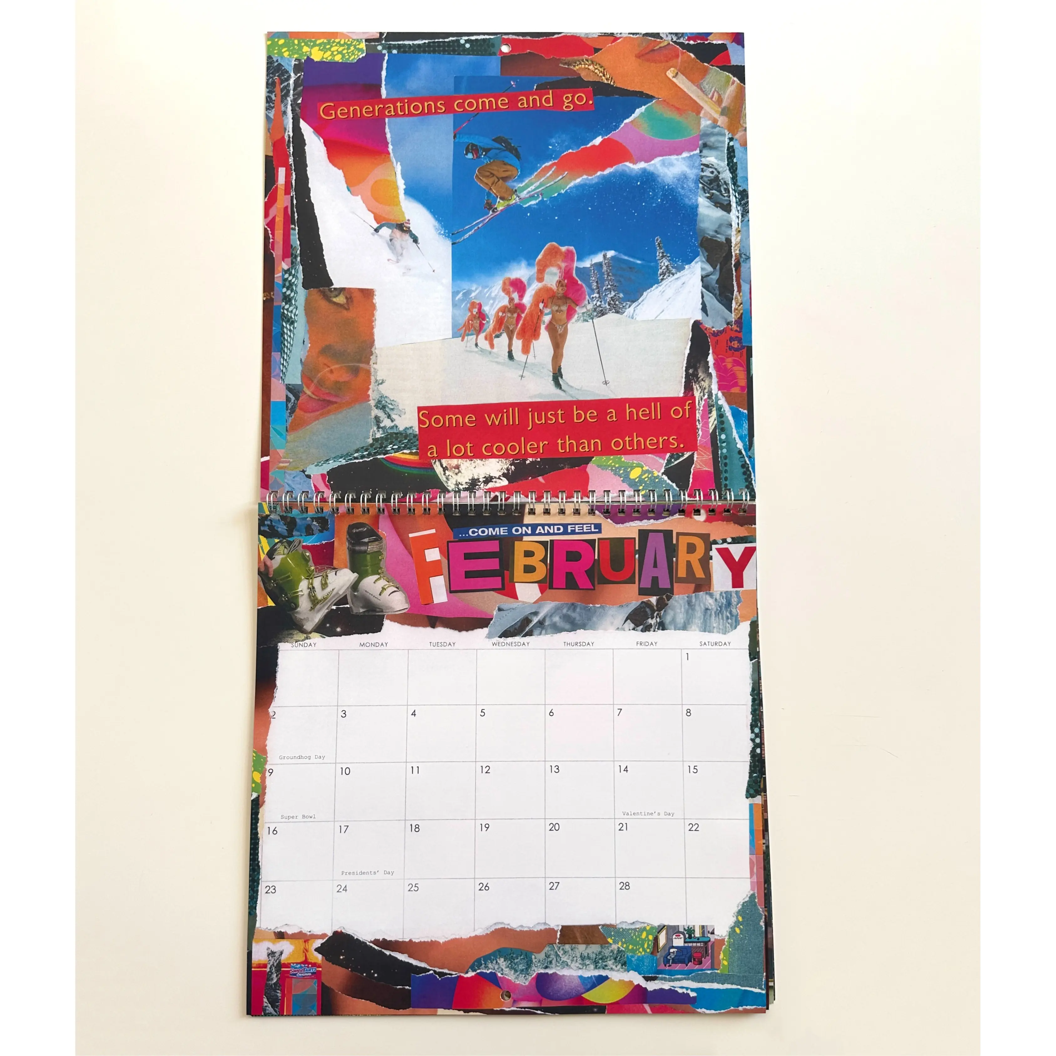 2025 Handmade Collage Art Wall Calendar - 12 Month Calendar | 26 Pages of Original Art, High-Quality Matte Paper, Functional Decor for Home & Office