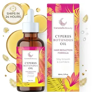 Caramela Beauty Cyperus Rotundus Oil for Natural Permanent Hair Reduction 60ml,Mild and Non-irritating Body Care Wax,Moisturizing & Soothing for Skin Care Depilatory,Unisex Hair Removal Creamoil Sensitive Cosmetic Gentle Moisturizer