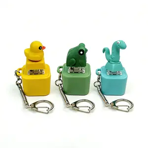 【3 in 1】Cute Lizard & Frog & Duck Croaking Keychain Buy One Get One Free Christmas Gift Realistic Sound Fidget Toy with Lights Durable ABS Plastic for Adults Kids Focus Relaxation