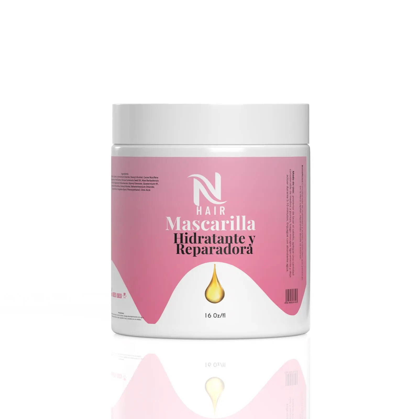 NhAir Intensive Hydrating & Repairing Hair Conditioner - 16 oz Dry Haircare Treatment for Adults, Nourishing Care to Make Strands Stronger, Natural Hair Oil, Make Hair Stronger
