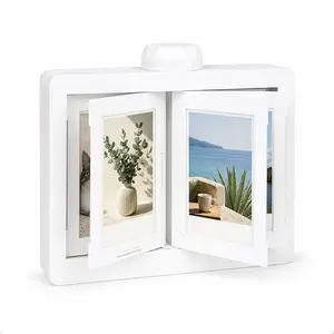 24 Pockets Rotating Flip Photo Frame, Fits Fujifilm Instax Mini, Polaroid Go & Kpop Photocard, Desktop Display Stand, Double Side Display Photo Frame, Cute Room Desk Decor, Ideal Gift for Photo Lovers,Christmas Valentines
