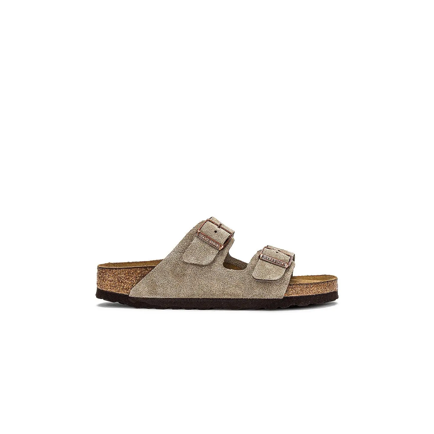 BIRKENSTOCK Arizona Soft Footbed Sandal in Taupe BIRKENSTOCK Arizona Soft Footbed Sandal in Taupe