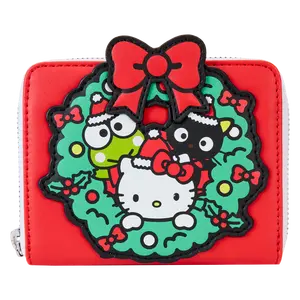 Sanrio Christmas Wreath Zip Around Wallet