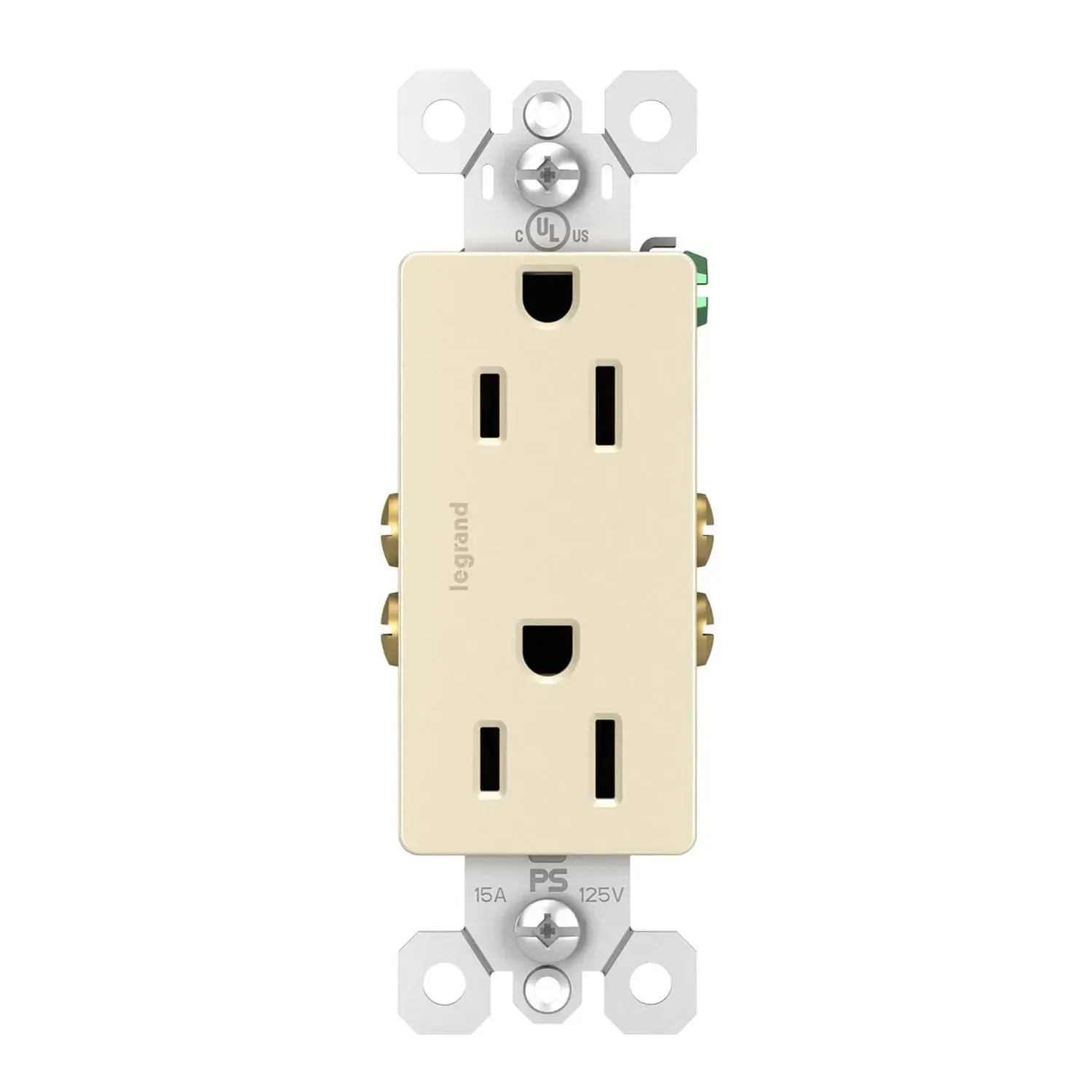 Legrand 885LA radiant 15A Duplex Outlet, Light Almond