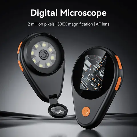 ASPOVEN 2027 Upgraded Portable Handheld Magnifying Glass,2.0 Inch Glass with Magnification, 200W Pixel, Built-in 8 LEDs, Compatible with Windows & Mac OS Office Gadgets Gift for men, summerwins Adjustable Release Dispenser Office Supplies