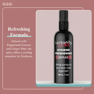 Locsanity BOLD Men's Personal Hygiene Freshening Spray, Groin, Armpits, Anywhere that's funky Body Care Antibacterial Eucalyptus Mint Turmeric Cleanser Deodorant Deodorant