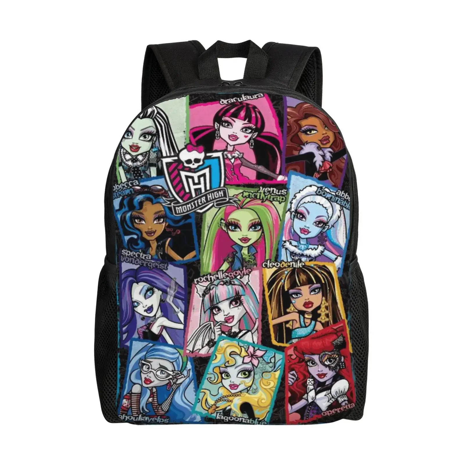 Monster High 2 Waterproof Student Backpack – Suitable for daily school commutes and accommodating a 17-inch laptop; features adjustable shoulder straps and a zipper closure; unisex design; a must-have item for the back-to-school season.
