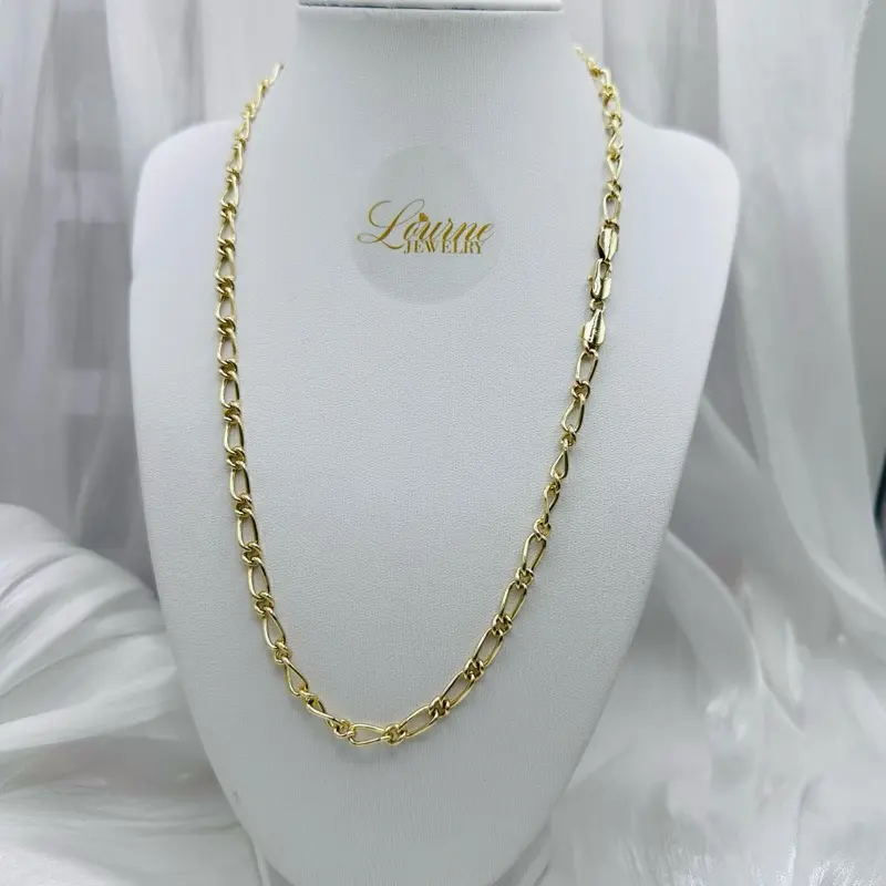 Necklace 4mm size 20 -in 14k Laminated Oro Real High Quality resistant waterproof