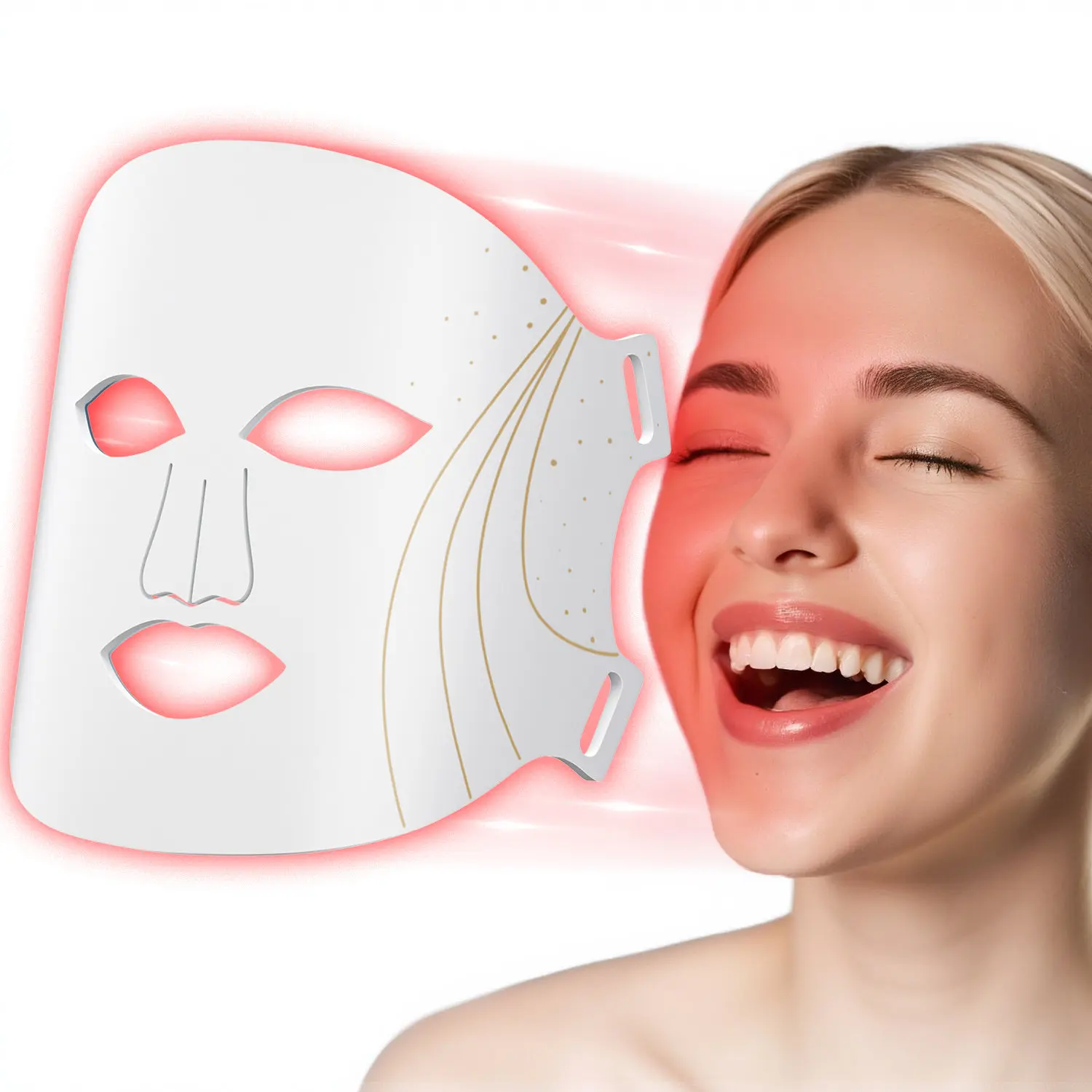 Silicone Colorful Phototherapy Face Mask - Daily Facial Beauty Device for Acne Removal, Brightening, Deep Cleaning, Skin Repair, Glow Skin, Convenient At-Home Use, Radiant Skin